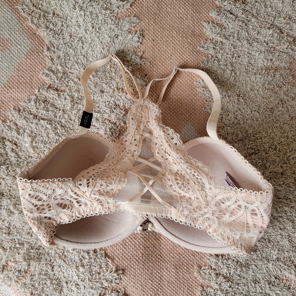 Victoria's Secret | Dream Angels Lace Racerback Lined Demi Push-Up Bra Nwt - Picture 5 of 8